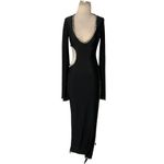 Khanum's Kira Diamante Trim Long Maxi Dress in Black New Womens Crystal Gown Photo 4