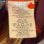 Maeve  Anthropologie Rila Bordered 3/4-Sleeve Top in Red Motif, Size 10 Photo 10