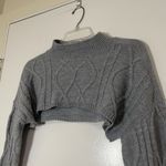 BP gray crochet long sleeve acrylic knit sweater sleeves top size large Photo 1