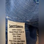 Lemlem  off the shoulder mini dress beach coverup swim blue puff sleeve stripe S Photo 4