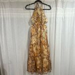 Who I Am Arisaema Brown Yellow Floral Maxi Dress Photo 2