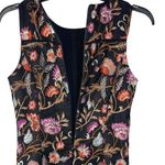 White House | Black Market WHBM SZ 0 Mini Sheath Dress Floral Embroidered Sleeveless Rear Zipper Lined Photo 3