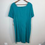 Country Concepts Dress Large Teal Green Linen Cotton Midi Shift Lighthouse New Photo 2