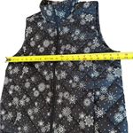 Lands' End Insulated Vest Black White Snowflakes Womens Size Medium Petite New Photo 10