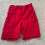 Fabletics Red  biker shorts  Photo 0