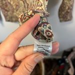 Vintage Michii Moon For Sanyo Silk Paisley Printed Blouse Sz 12 Purple Photo 4