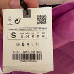 ZARA Pink Straight Neck Satin Effect Midi Dress Photo 8