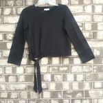 Madewell  black tie side long sleeve tee size small Photo 2