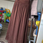 NWOT Stretchy Brown Strapless Babydoll Dress/ Maxi Skirt Size undefined Photo 0