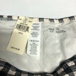 Aerie Bikini Bottom Cheeky Textured Tie Sides Gingham Plaid Black White S Photo 2
