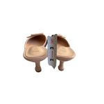 KMEIOO Pink Suede Buckle Kitten Heels Mules Size 7.5 Photo 3