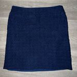 Saint Tropez West  Lined Cotton Eyelet Skirt Navy Blue Size 8 Photo 0