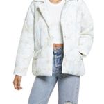 BLANK NYC  Size M Puffer Jacket Anthropologie Bennie Blue White Coat Cozy Outdoor Photo 5