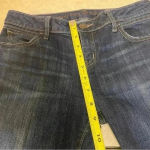Vera Wang  Dark Blue Capri Cuffed Jeans Size 4‎ Photo 4