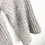 Saks 5th Avenue SAKS FIFTH SVENUE Chenille Slouchy Gray Long Sleeves Sweater, Size Large Photo 5