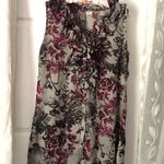 Jaipur boho paisley Floral Ruffle sleeveless button down shirt mini dress sz M Size M Photo 1