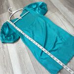 Cache  Silk Top vintage y2k satin sleeve knit womens Blue (medium) bright Photo 6