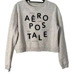 Aeropostale  New York Cities Grey Cropped Crew Neck Sweatshirt, Size M Photo 0