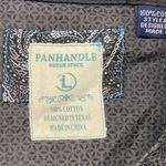 Panhandle Rough Stock Snap front Shirt Womens‎ Large Embroidered Western Black Photo 3