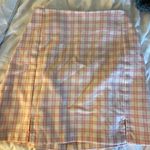 John Galt Pink And White Plaid Skirt Photo 2