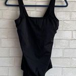 Lands' End  Full Coverage Black Solid One Piece Bathing Suit Photo 0