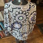 Vera Bradley purple & gray paisley 2x cropped sweatshirt Photo 1