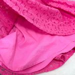 Lilly Pulitzer Meadow Skirt in Fiesta Pink Daisy Lane Lace Zip Size 6 Photo 6