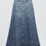 ZARA  skirt denim jeans flared boho hippie casual  Photo 7