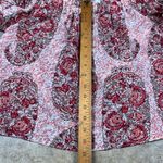Madewell  Red Floral/Paisley Off-Shoulder Silk top
Size: Small Photo 5