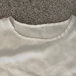 White Satin Shirt Size L Photo 1