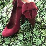 Alice + Olivia  burgundy suede heels size 37.5 or 7.5. Like new condition Photo 1