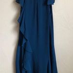 Parker Blue Asymmetrical Ruffle Mini Dress Photo 1