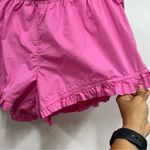 Aerie pink shorts size Medium paper bag high waisted ruffle hem lightweight Photo 1