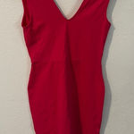 ASOS  Pink Stretch Bodycon V-Neck V-Back‎ Side Slit Sleeveless Mini Dress Size 4 Photo 0