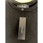 Lulus  Fit and Fair Black Ribbed Knit Long Sleeve Skater Dress S NWT Photo 4