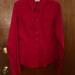 Red Long Sleeve Shirt by NY & Company Size M Photo 0