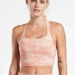 Athleta Warrior longline bra pink camo size small A-C Photo 0