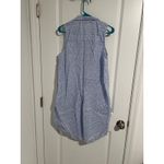 Joie  Blue & White Floral Sleeveless Shirt Dress – Size L Photo 4