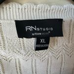 RN STUDIO RONNI NICOLE WHITE SWEATER SHRUG XL CROCHET BOHO OPEN FRONT balletcore Photo 1