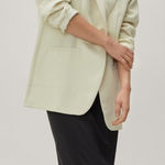 Nasty Gal NWT Oversized Single Breasted Blazer in Sage Size 6 Photo 0