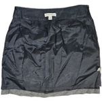 Banana Republic Banana‎ Republic Herringbone Pleated Wool Blend Mini Skirt Size 2 Gray Black Photo 4