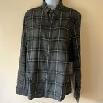 Threads 4 Thought  Gray Flannel Button Down Top Sz S Photo 1