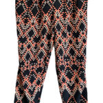 Charlotte Russe  Womens Geometric Print Jogger Pants Black Coral Size L Photo 0