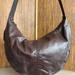 Anne Klein Vintage  for Calderon Brown Leather Hobo Shoulder Bag 90s Retro Chic Photo 0