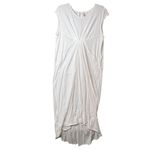 Free People  Beach Dress Womens XS Gathered Midi Asymmetrical Flowy Boho Summer Photo 2