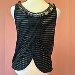 Free People Aztec Louie Black beaded Embellished open back Tank Top size Med Photo 2