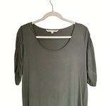 The Nines by Hatch Women Sz M Elbow Sleeve Scoop Neck Shirred Maternity T Photo 1