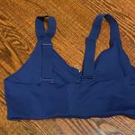 Girlfriend Collective  Navy Zip Front Sports Bra Photo 2