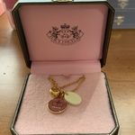 Juicy Couture Retro  Pam & Gela Puffy Heart Juicy Crown Silver Crystal Necklace Photo 4