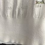 Le Tigre White and Yellow Crew Neck Sweater with Cable Knit 100% Cotton Size XS Photo 2